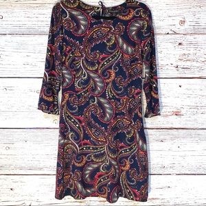 Banana Republic Paisley Ruffle Sleeve Dress Size 8